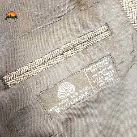 Savile Row Macys Suit Jacket Blazer Gray Single-Breasted Notch Lapel Men's L 44 - Picture 14 of 14